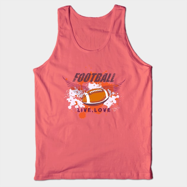 American football Tank Top by Johnny